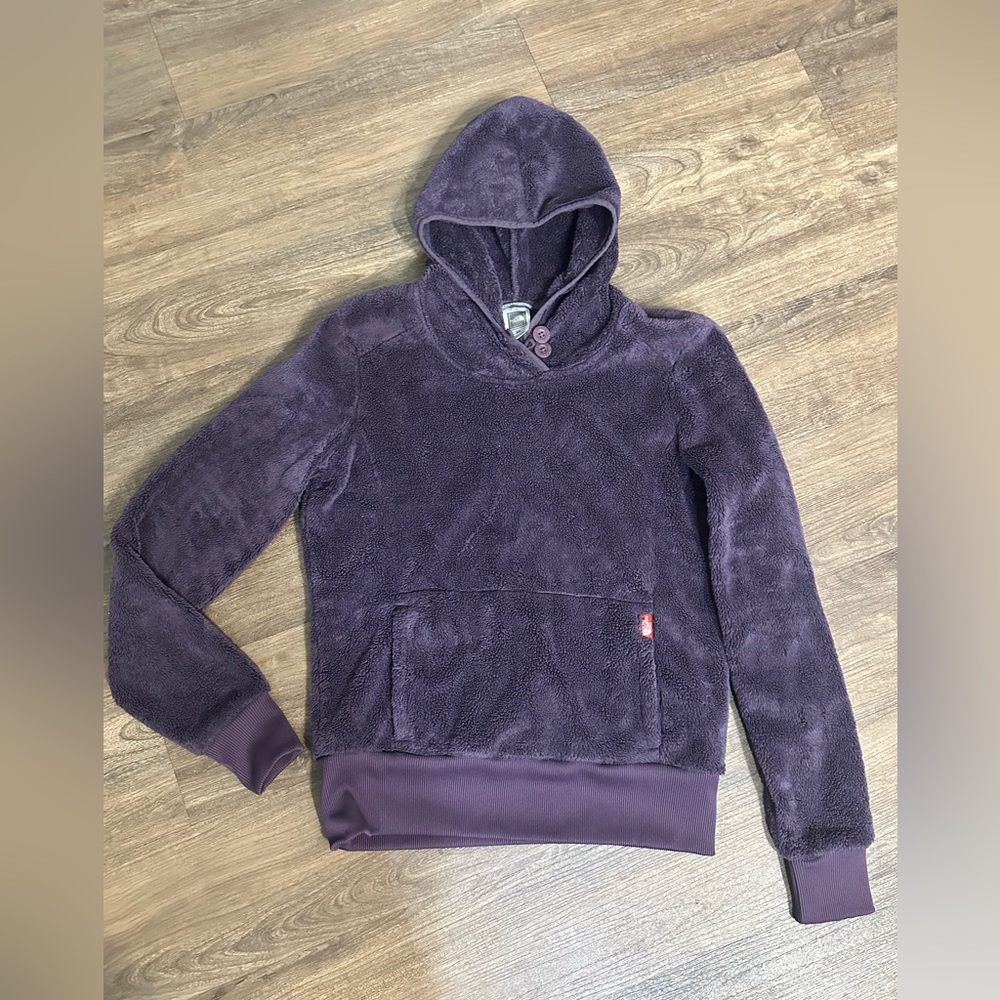 The North Face Amethyst Purple Teddy sweater Pullover Hoodie Womens Medium